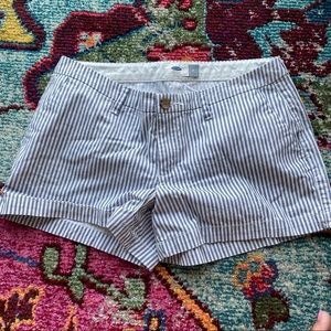 Blue & White Pinstripe Shorts